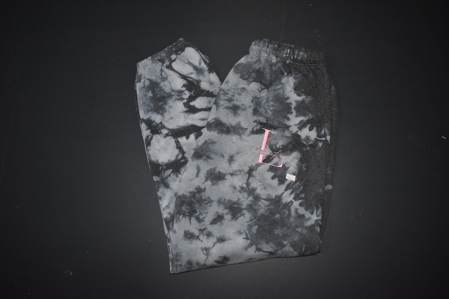 L Cosmetics Black TieDye Sweatpants
