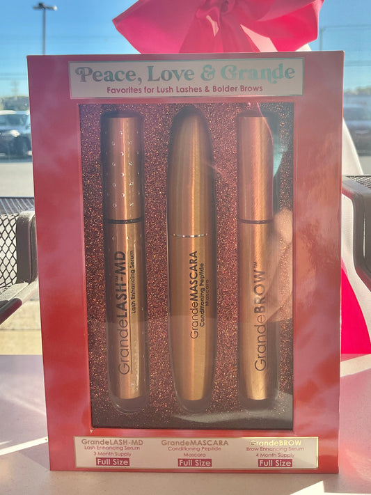 Peace, love and grande lash and brow set