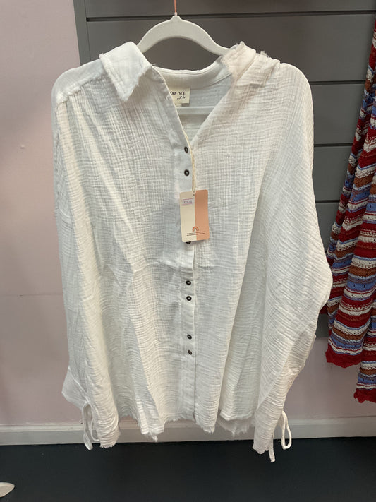 White Double button shirt